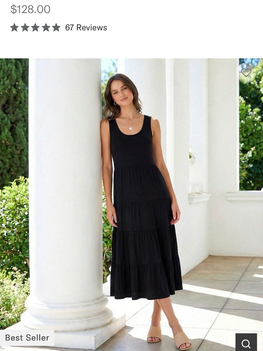 Karen Kane Tiered Midi Dress black size XS